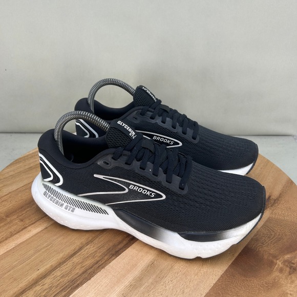 Brooks Shoes - Brooks Glycerin GTS 21 Womens Size 8.5 Black White Running Shoes 1204091B090